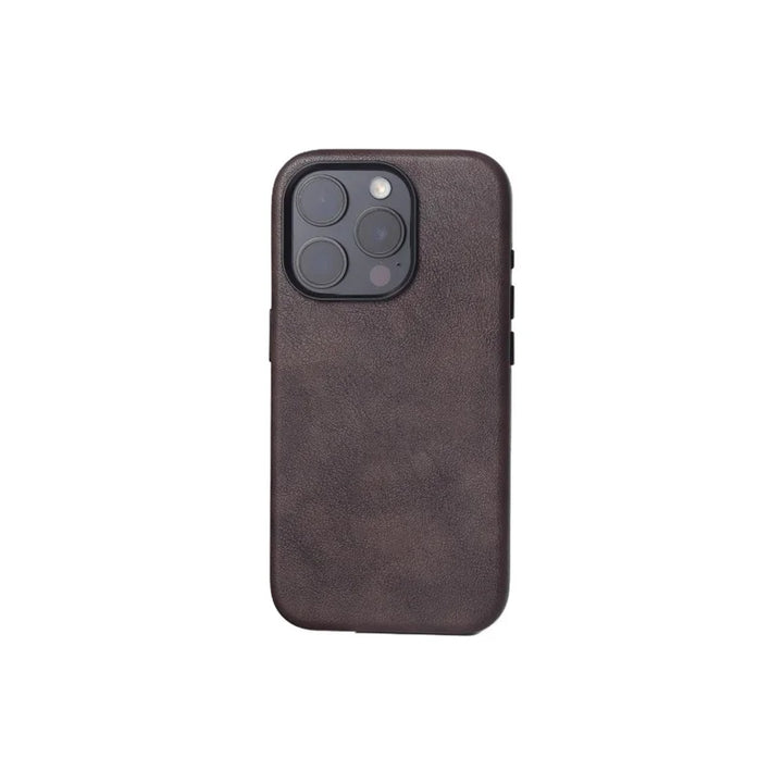 Retro Crazy Horse Leather Magnetic Phone Case for iPhone 17 16 15 Pro Max 12 13 14 Matte Wireless Charge Shockproof Back Cover