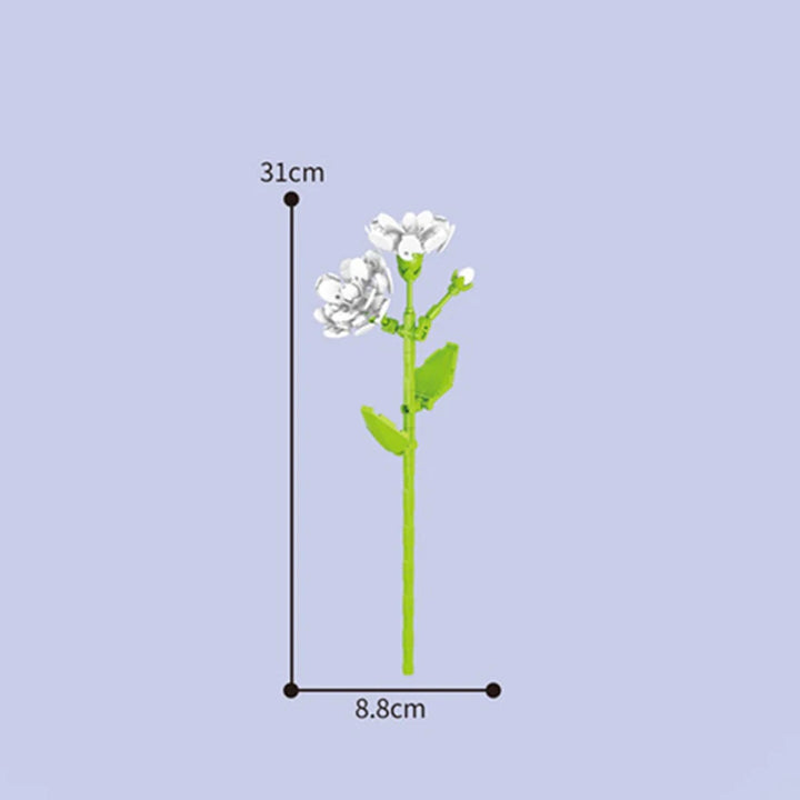 Valentine's Day Immortal Bouquet Creative Desktop Decoration Flowers Building Blocks Puzzle Simulation Toy Girls Gifts #T3