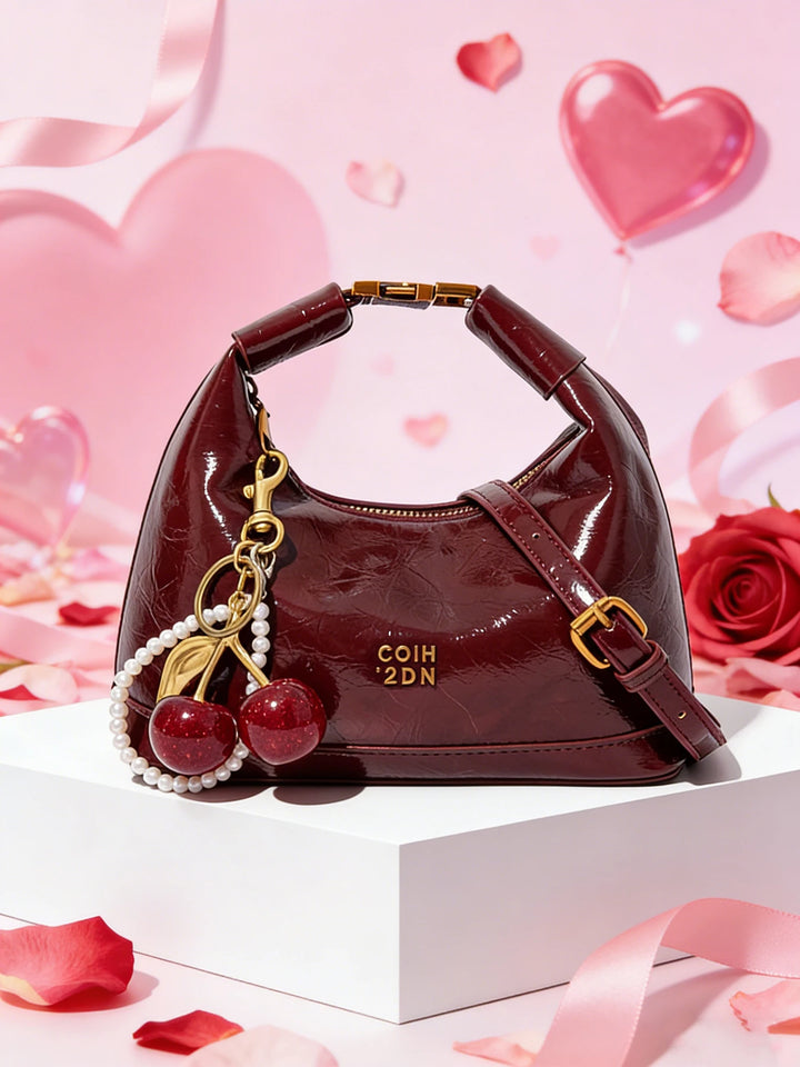 Fashionable Valentine's Day personalized simple women's bag with exquisite and elegant pendant, women's shoulder crossbody bag