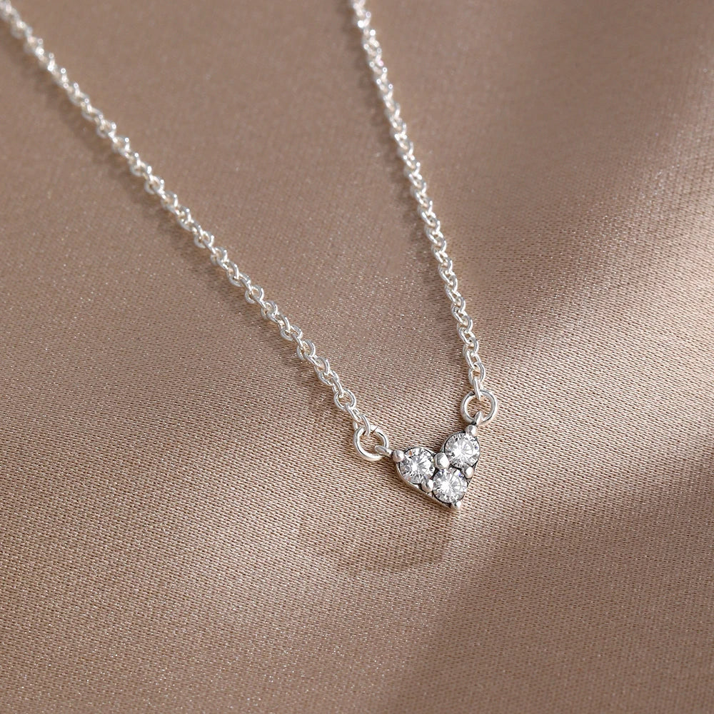 Collier Saint-Valentin Argent 925 Carré Rose Rouge - Bijou Romantique Femme