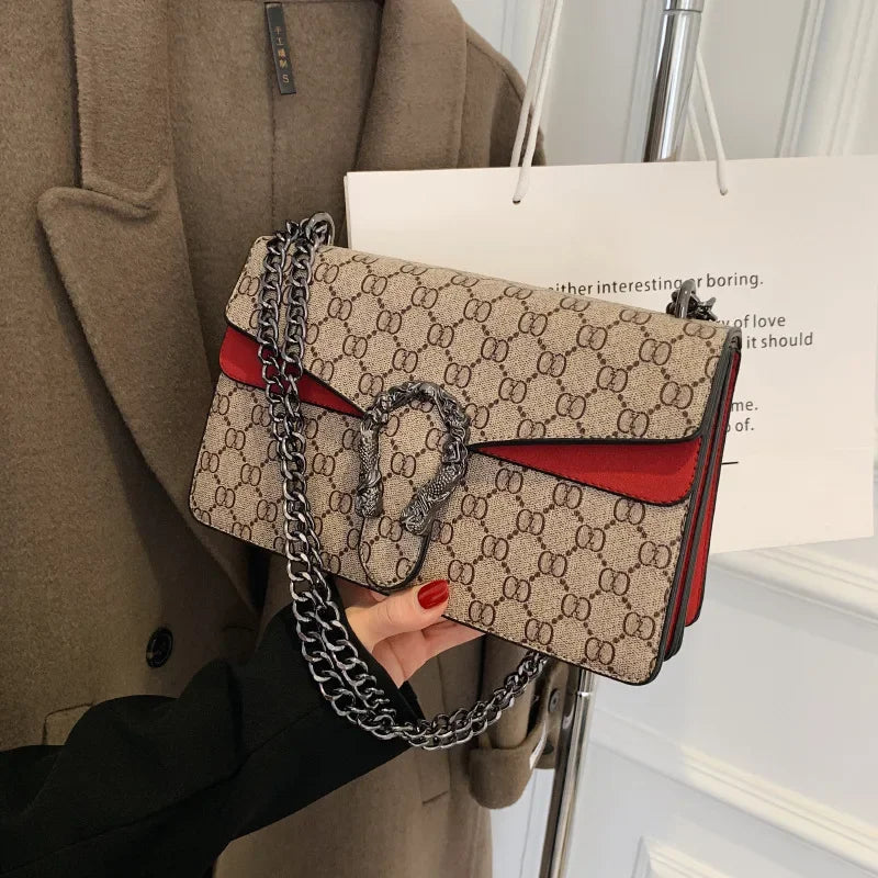 Premium Retro Bacchus Bag Women's New Women's Versatile European and American Fashion Chain Bag Single Shoulder Messenger Bag