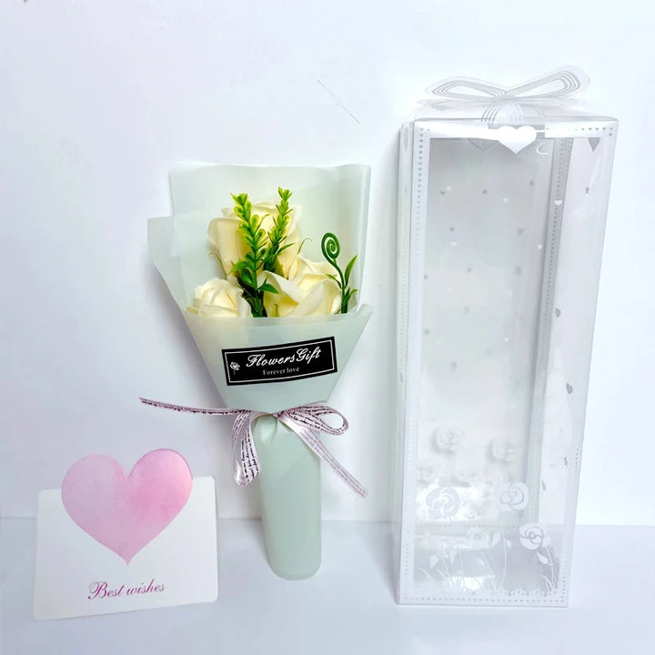 Bouquet Romantic Valentine's Day Gift for Her Premium Artificial Floral Decor Creative Home Decoration in Elegant Box