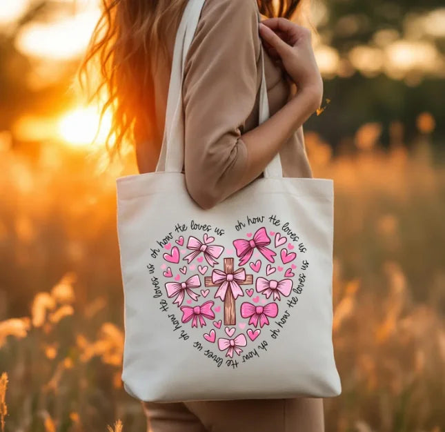 Sac Tote Valentine Saint-Valentin - Sac Épaule Toile Cadeau Fête Mères Femme