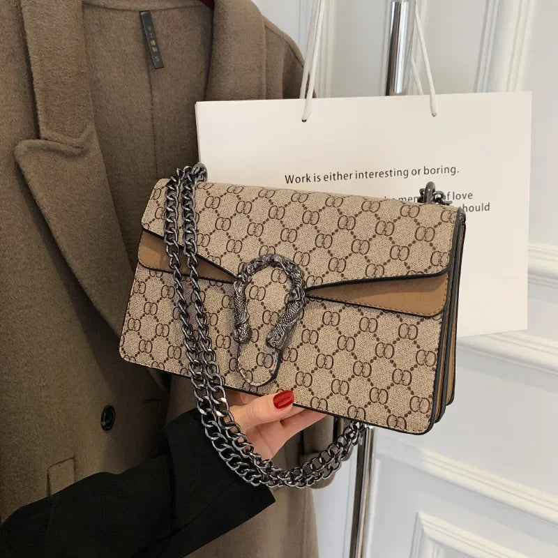 Premium Retro Bacchus Bag Women's New Women's Versatile European and American Fashion Chain Bag Single Shoulder Messenger Bag