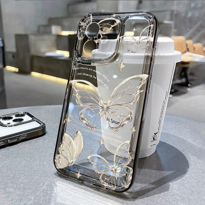 Transparent Flower Phone Case For iPhone 11 Case for iPhone 13 16 15 14 12 17 Pro Max XR XS 7 8 SE Aesthetic Floral Cover Funda
