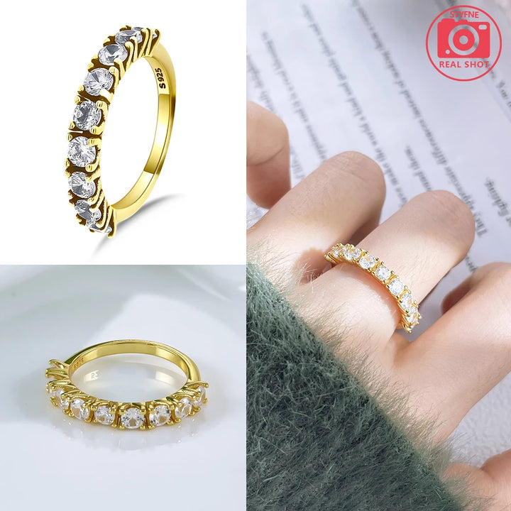 2025 Valentine's Day 925 Silver Black & Pink Heart Shiny Zircon Rings Trendy Ring for Women Love Gift DIY Fine Jewelry