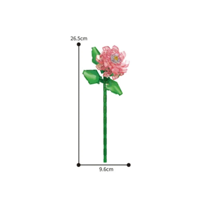 Valentine's Day Immortal Bouquet Creative Desktop Decoration Flowers Building Blocks Puzzle Simulation Toy Girls Gifts #T3