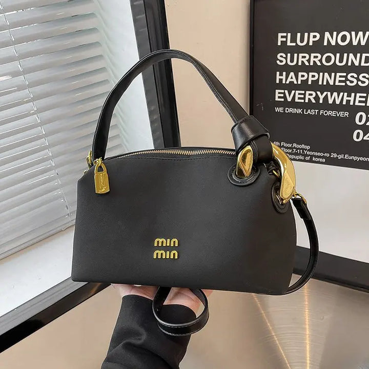 High-End Women's Leather Tote Bag With Classic Paris Style And Casual Simple Vintage Popular Elegant Look