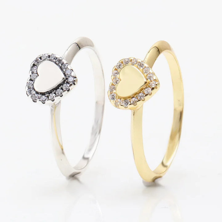 2025 New Heart Ring for Romantic Valentine's Day Zircon Ring Versatile for Daily Wear Minimalist Sweet Gift for Her