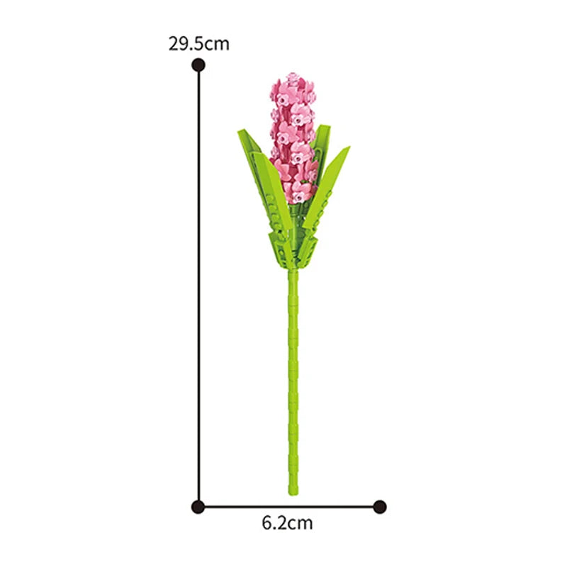 Valentine's Day Immortal Bouquet Creative Desktop Decoration Flowers Building Blocks Puzzle Simulation Toy Girls Gifts #T3