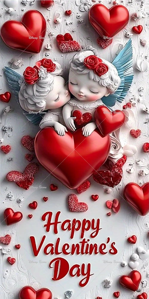 Valentine's Day Door Cover Banner Red Roses Love Photography Background Decoration Wedding Bride Mother's Day Party Supplies