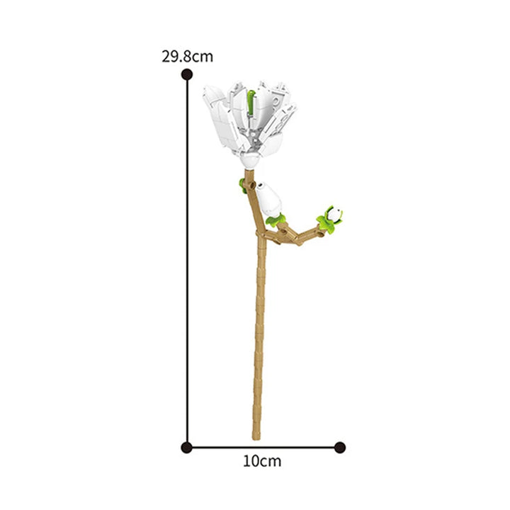 Valentine's Day Immortal Bouquet Creative Desktop Decoration Flowers Building Blocks Puzzle Simulation Toy Girls Gifts #T3