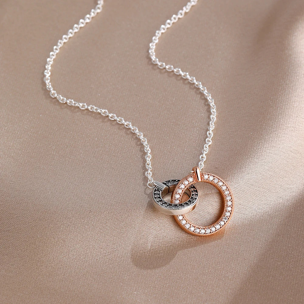 Collier Saint-Valentin Argent 925 Carré Rose Rouge - Bijou Romantique Femme