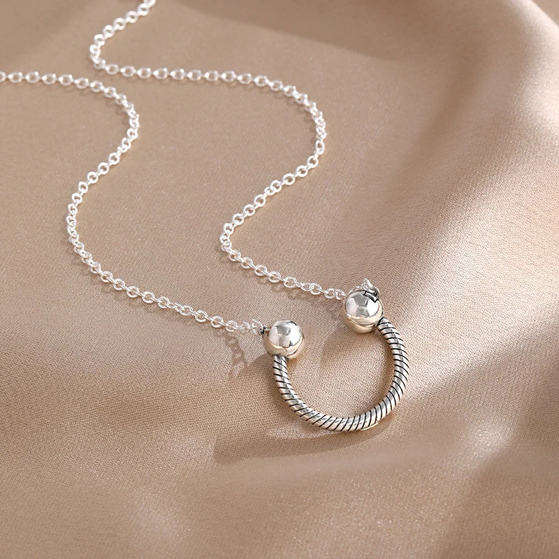 Collier Saint-Valentin Argent 925 Carré Rose Rouge - Bijou Romantique Femme