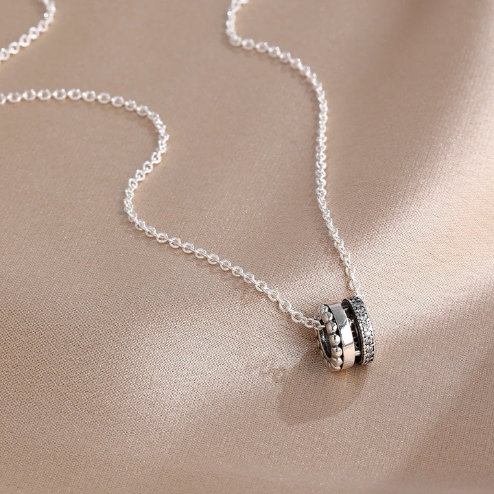 Collier Saint-Valentin Argent 925 Carré Rose Rouge - Bijou Romantique Femme