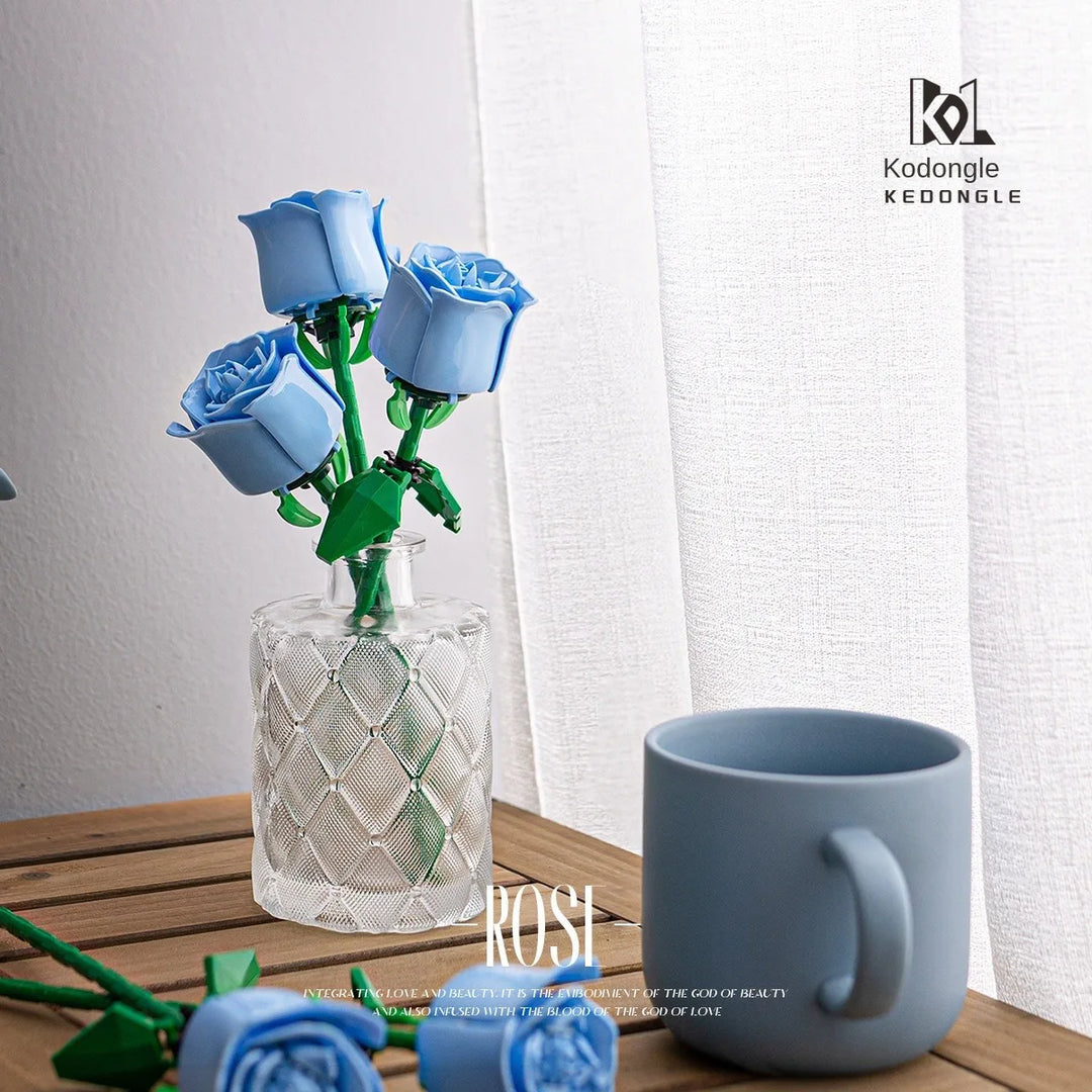 Valentine's Day Rose Building Blocks immortal bouquet puzzle puzzle pieces toy toy gift decorations