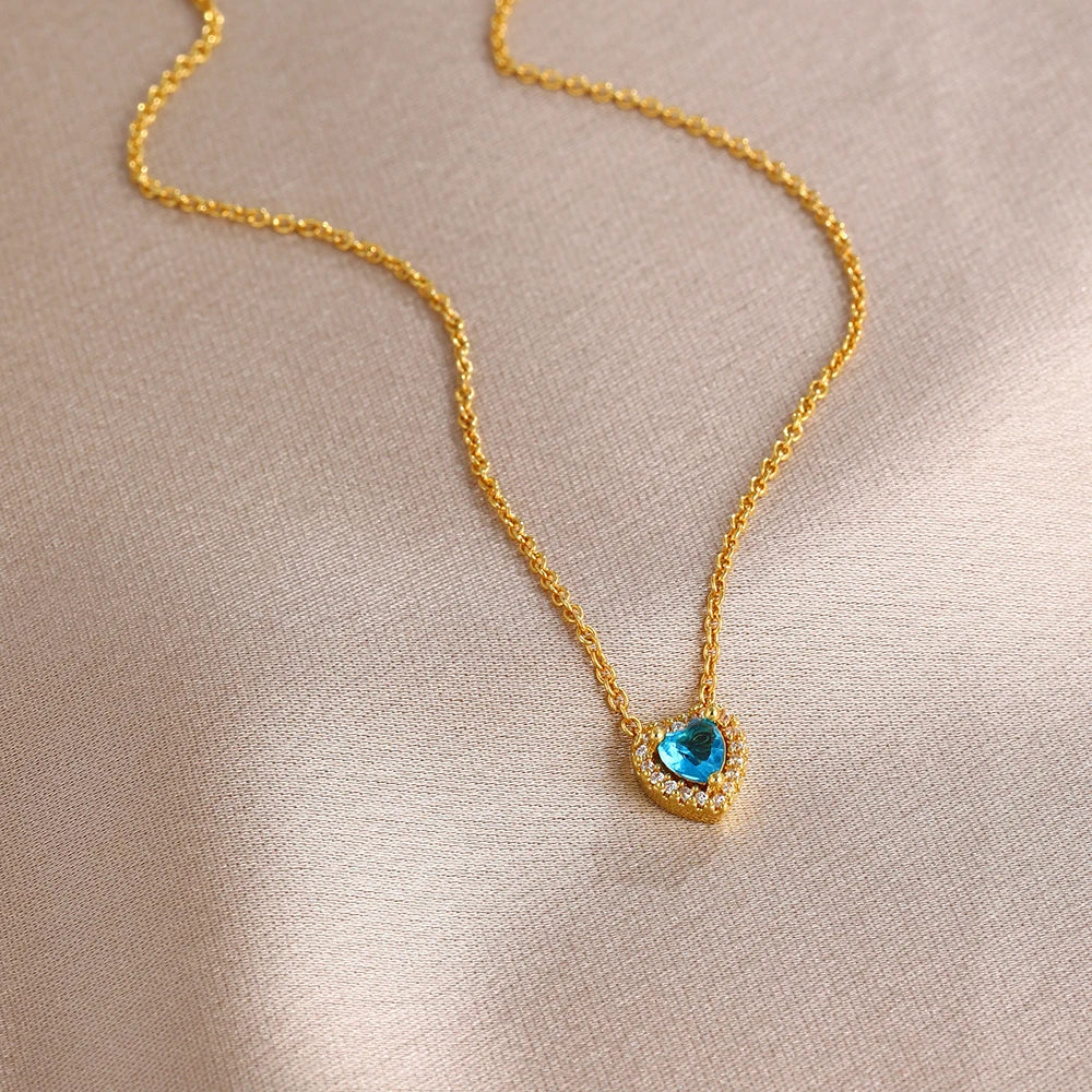 Collier Saint-Valentin Argent 925 Carré Rose Rouge - Bijou Romantique Femme