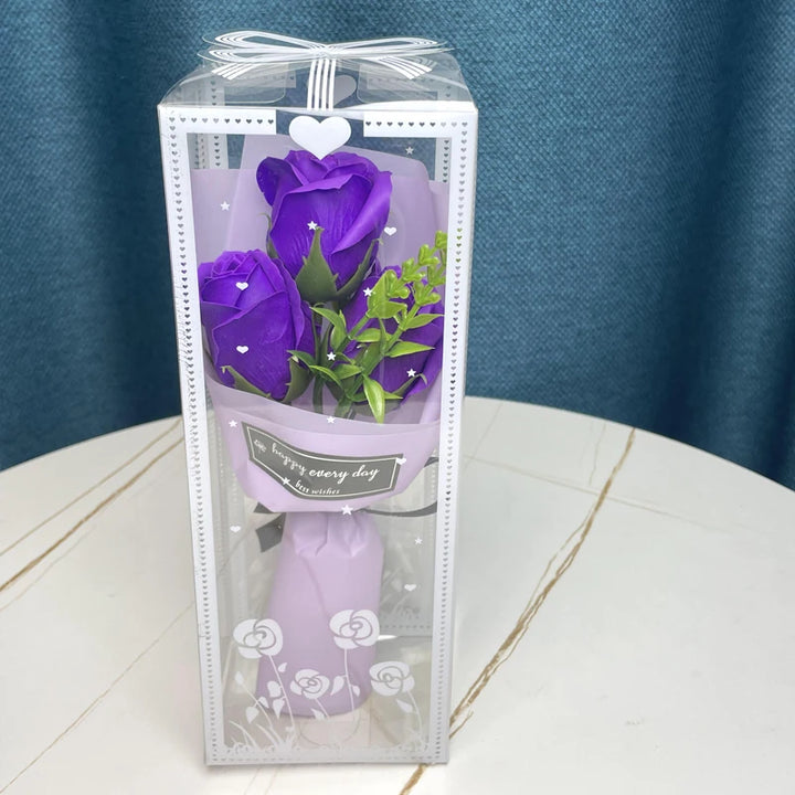 Valentine'S Day Artificial Flower Rose Bouquet Gift Box Flower Creative Valentine'S Day Gift Home Decoration