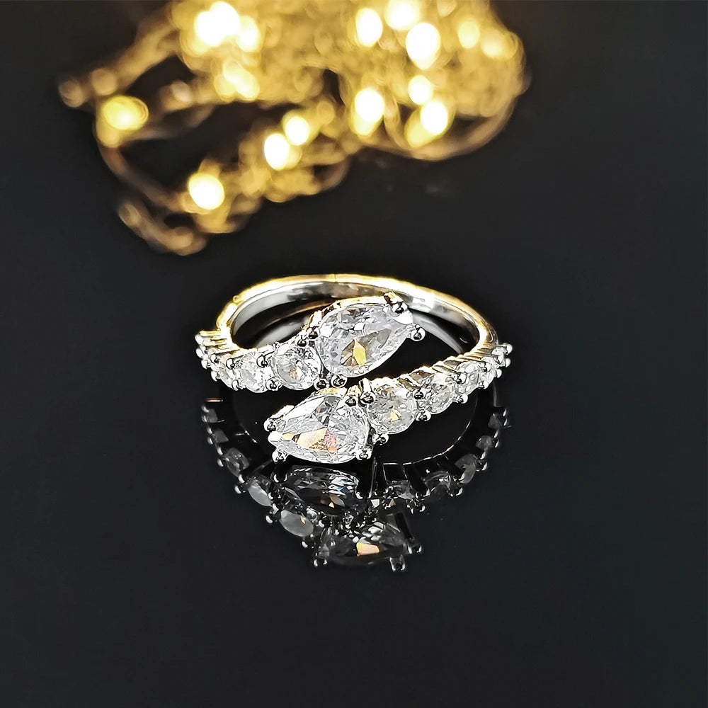 Bague Argent Ajustable Saint-Valentin - Design Unique Cadeau Femme Bijou Mode