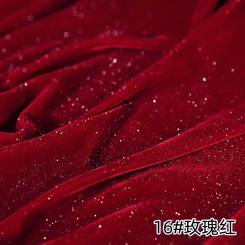 50X140Cm Bright Velvet Fabric Cloth Woven Shiny Beautiful Cloth DIY Handicrafts Jewelry Sewing Material Designer Clothing Cloth