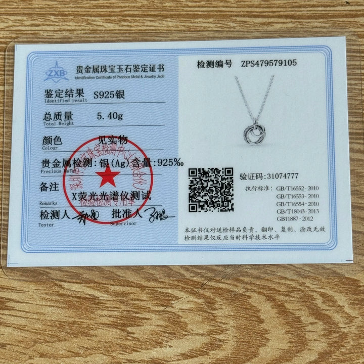 Collier Saint-Valentin Argent 925 Carré Rose Rouge - Bijou Romantique Femme