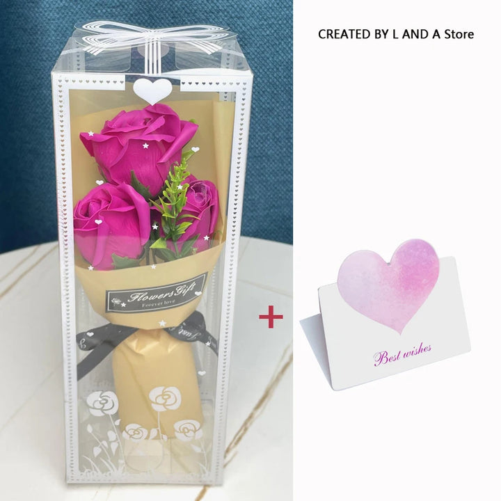 Valentine'S Day Artificial Flower Rose Bouquet Gift Box Flower Creative Valentine'S Day Gift Home Decoration