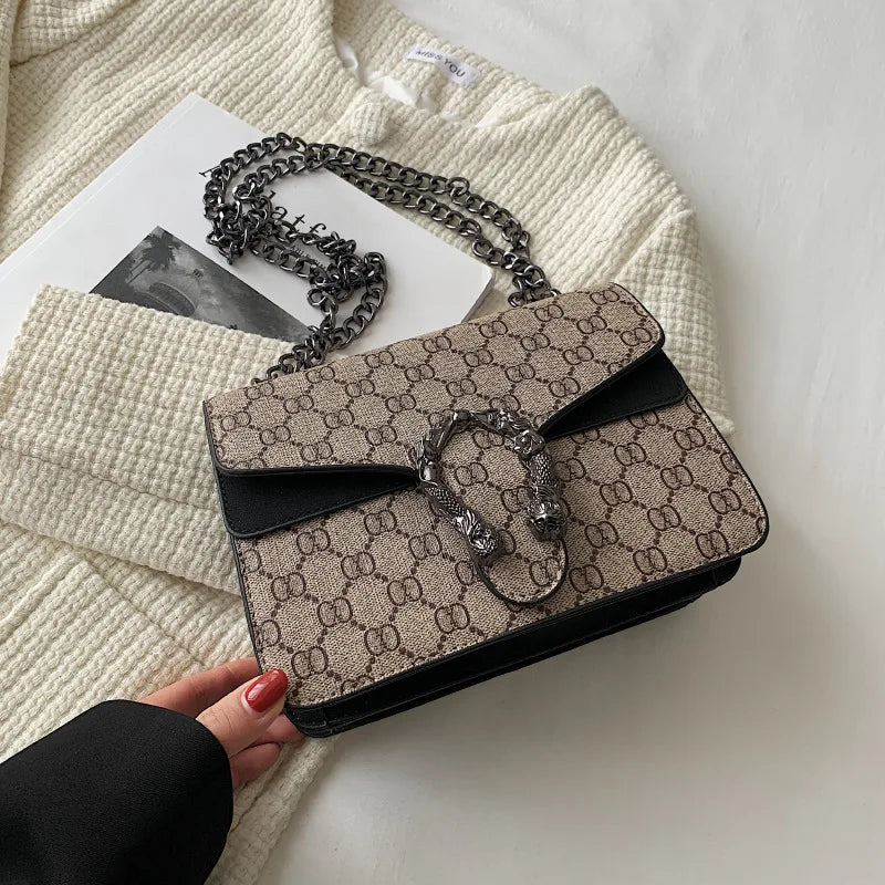 Premium Retro Bacchus Bag Women's New Women's Versatile European and American Fashion Chain Bag Single Shoulder Messenger Bag