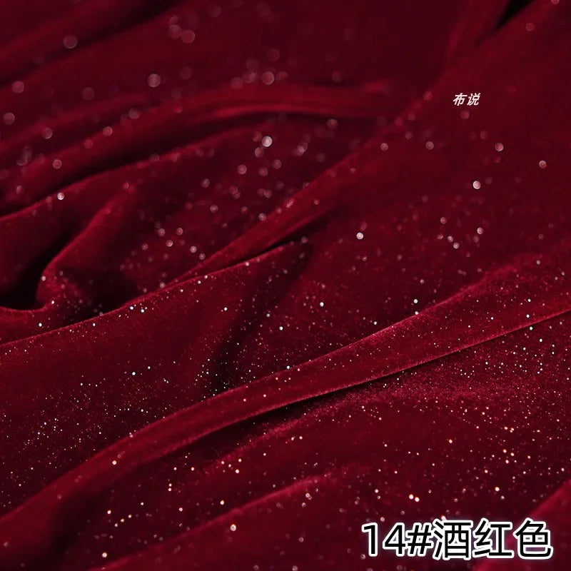 50X140Cm Bright Velvet Fabric Cloth Woven Shiny Beautiful Cloth DIY Handicrafts Jewelry Sewing Material Designer Clothing Cloth