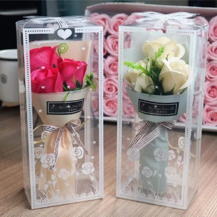 Bouquet Romantic Valentine's Day Gift for Her Premium Artificial Floral Decor Creative Home Decoration in Elegant Box