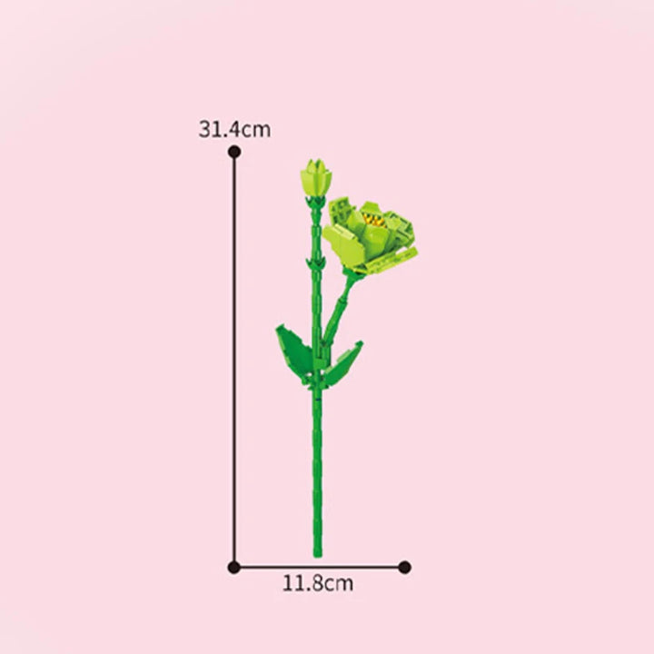 Valentine's Day Immortal Bouquet Creative Desktop Decoration Flowers Building Blocks Puzzle Simulation Toy Girls Gifts #T3