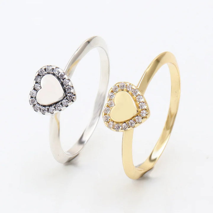 2025 New Heart Ring for Romantic Valentine's Day Zircon Ring Versatile for Daily Wear Minimalist Sweet Gift for Her