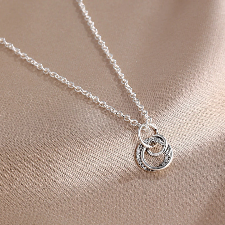 Collier Saint-Valentin Argent 925 Carré Rose Rouge - Bijou Romantique Femme