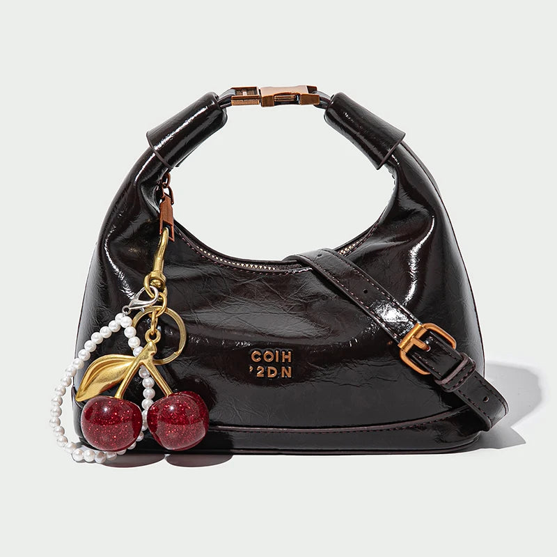 Fashionable Valentine's Day personalized simple women's bag with exquisite and elegant pendant, women's shoulder crossbody bag