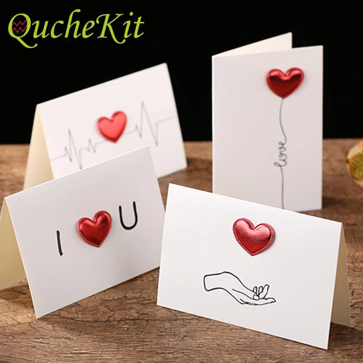 5/10Pcs Valentines Day Gift Card Love Postcard Greeting Card Wedding Invitation Thank You Cards Anniversary Birthday Party Decor