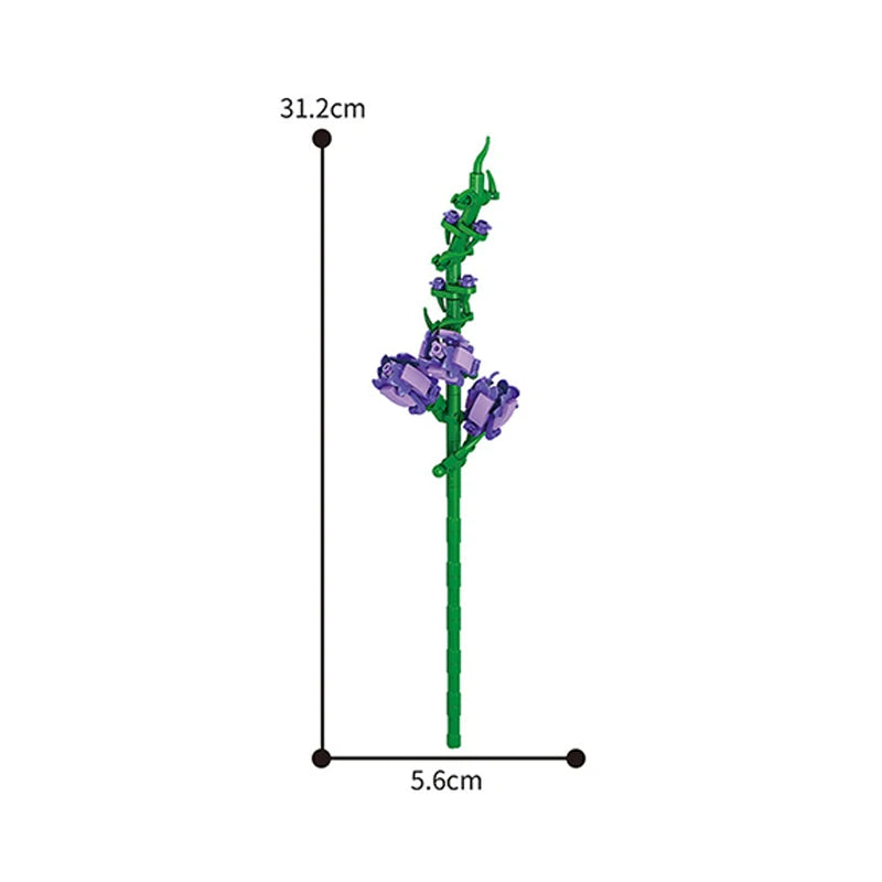 Valentine's Day Immortal Bouquet Creative Desktop Decoration Flowers Building Blocks Puzzle Simulation Toy Girls Gifts #T3