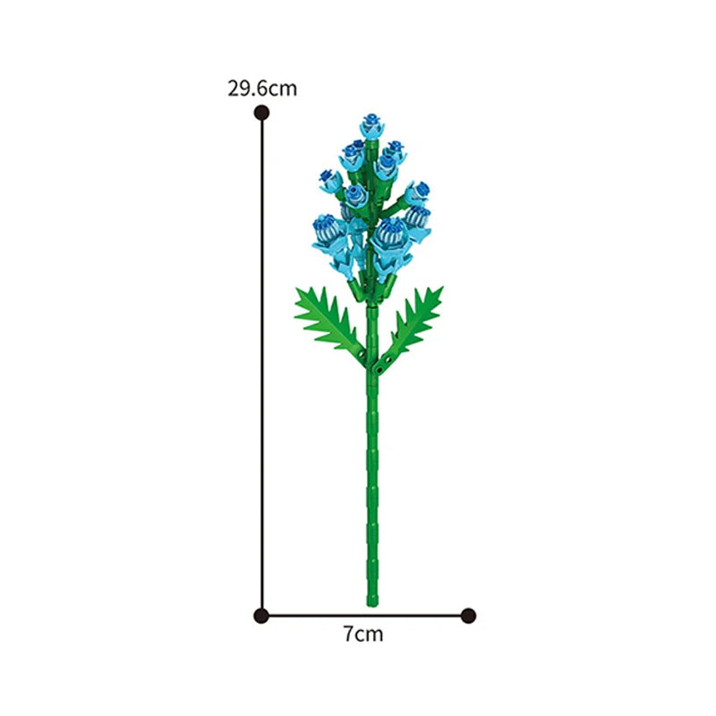 Valentine's Day Immortal Bouquet Creative Desktop Decoration Flowers Building Blocks Puzzle Simulation Toy Girls Gifts #T3