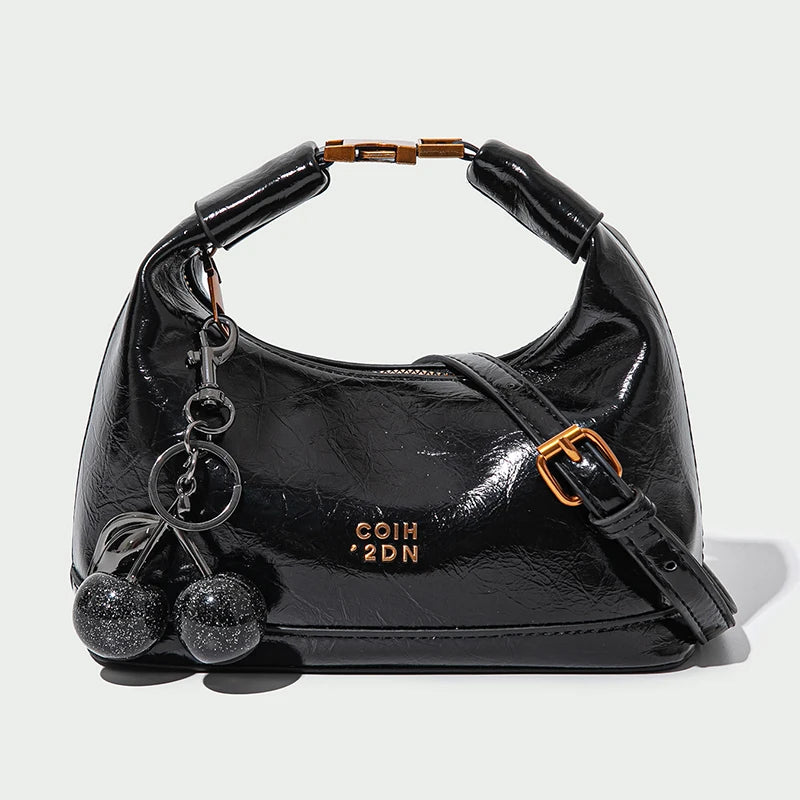 Fashionable Valentine's Day personalized simple women's bag with exquisite and elegant pendant, women's shoulder crossbody bag