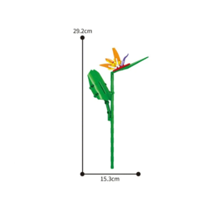 Valentine's Day Immortal Bouquet Creative Desktop Decoration Flowers Building Blocks Puzzle Simulation Toy Girls Gifts #T3