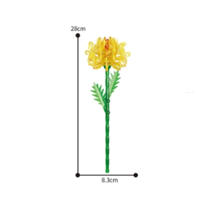 Valentine's Day Immortal Bouquet Creative Desktop Decoration Flowers Building Blocks Puzzle Simulation Toy Girls Gifts #T3