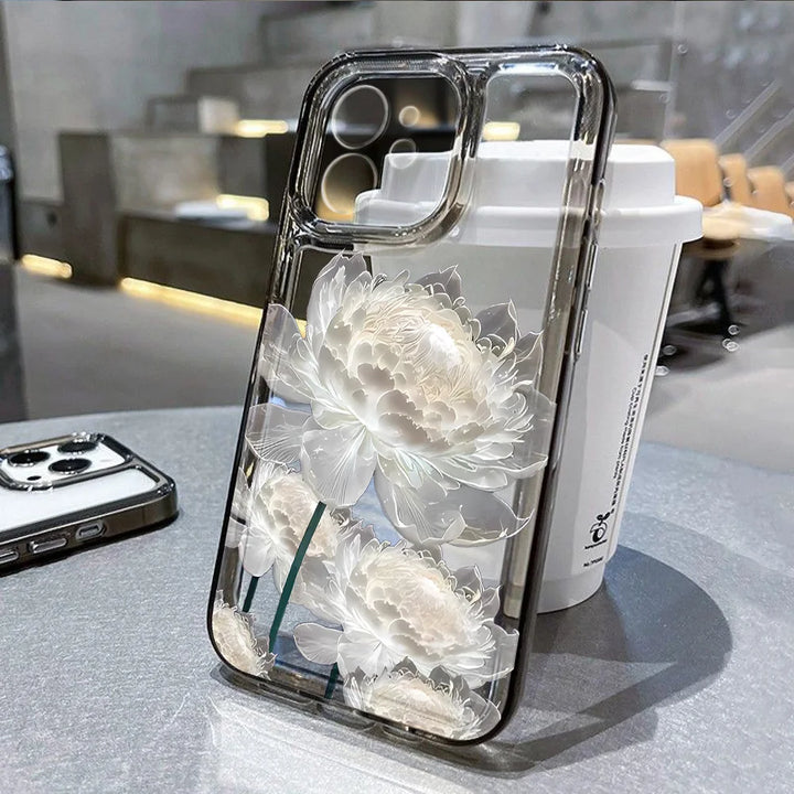 Transparent Flower Phone Case For iPhone 11 Case for iPhone 13 16 15 14 12 17 Pro Max XR XS 7 8 SE Aesthetic Floral Cover Funda