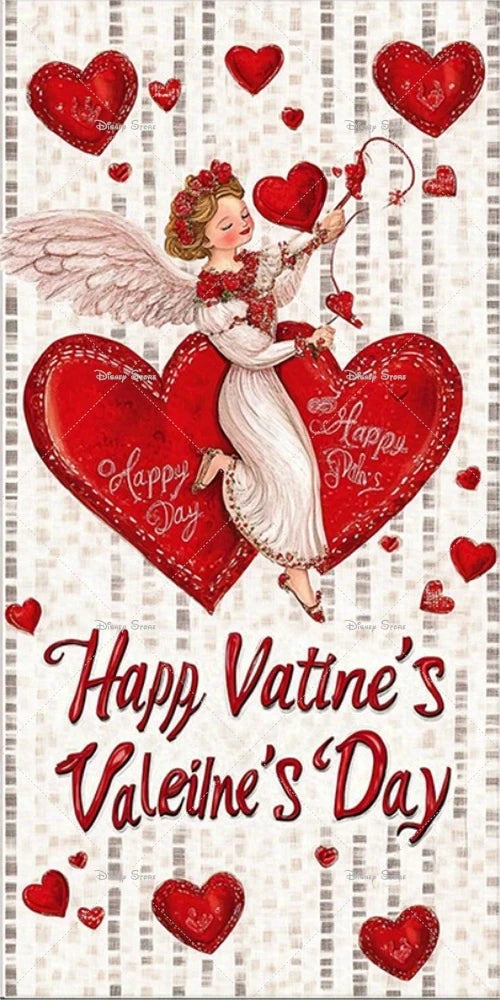 Valentine's Day Door Cover Banner Red Roses Love Photography Background Decoration Wedding Bride Mother's Day Party Supplies